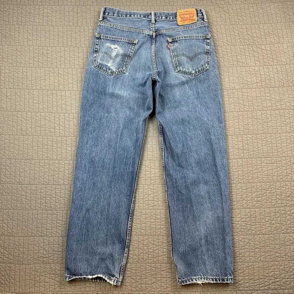Levi's 550 Jeans Men's 34x32 (32x31) Blue Relaxed Fit Denim Medium Wash Y2K‎